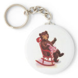 Teddy Bear Sewing Clothes Key Chain
