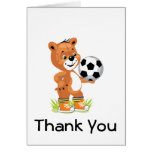 Teddy Bear Soccer Thank You Note Card