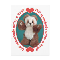 Teddy Bear Somebody Order a Hug postcards