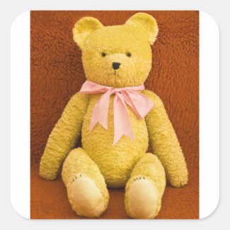 teddy bear square stickers