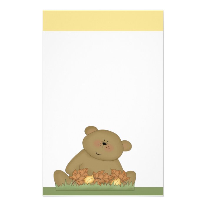 Teddy bear writing paper