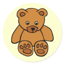 Teddy Bear Round Stickers