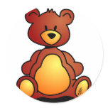 Teddy Bear Round Stickers