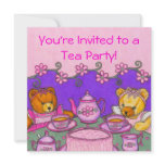 Teddy Bear Tea Party Invitation Cards