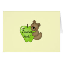 Teddy Bear Teachers Rock Tshirts and Gifts cards