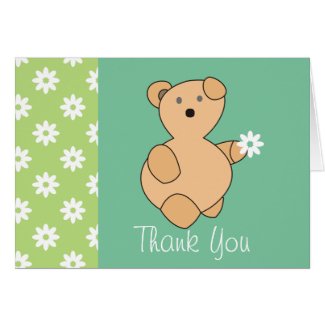 Teddy Bear Thank You Greeting Cards