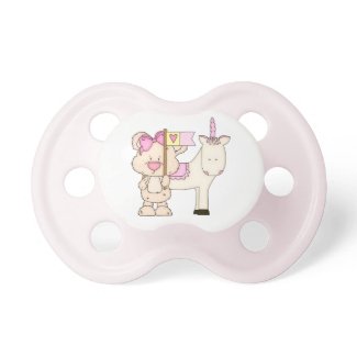Teddy Bear & Unicorn Baby Pacifier