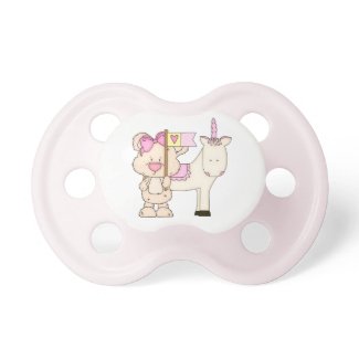 Teddy Bear &amp; Unicorn Baby Pacifier