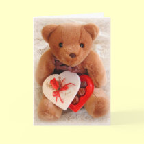 Teddy Bear Valentine Card--Love You Beary Much cards