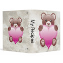 Teddy Bear Valentine Heart binder