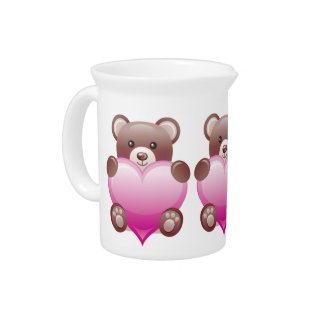 Teddy Bear Valentine Heart pitcher