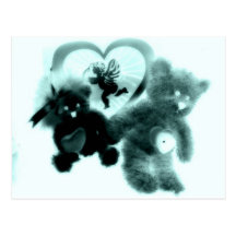 teddy bear valentine Photo 9927 Postcard