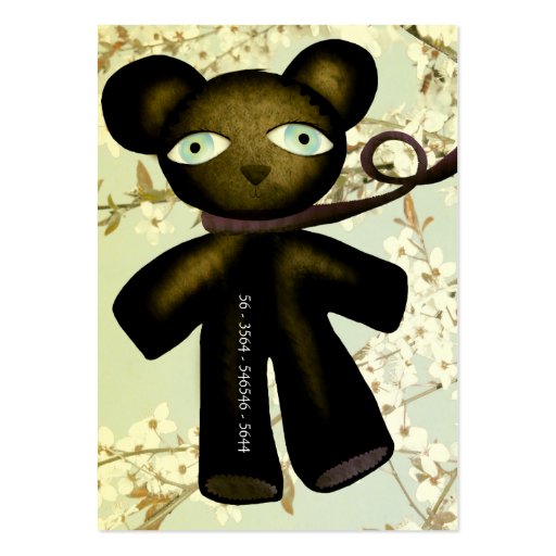 Teddy Bear Vintage Baby Shower Business Card (back side)