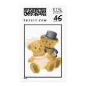 Teddy Bear Wedding Couple postage