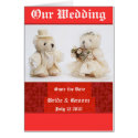 Teddy Bear Wedding Dolls Card