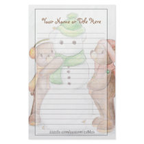 Teddy Bear Winter Stationery by Customizables Teddy Bear Winter Stationery