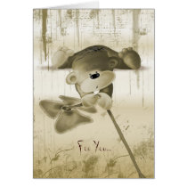 Teddy Bear with a flower. cards