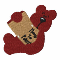 Teddy Bear with How To Paint Book Embroidery D1 embroidered shirts