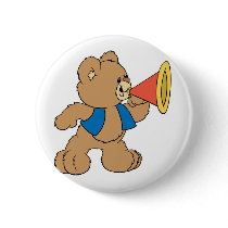 Teddy Bear with Megaphone buttons