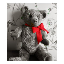 Teddy Bear with Red Bow posters by daysrays Teddy Bear with Red Bow posters