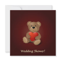 Teddy Bear with Valentine Heart Announcement