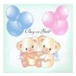 Teddy Bears and Balloons Gender Reveal Party Invit Personalized Invites