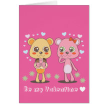 Teddy Bears in Love Card