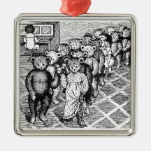 Teddy Bears Pair Up for the Dance Christmas Tree Ornament