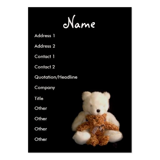 Teddy Bears Teacher Business Card - Customizable (front side)