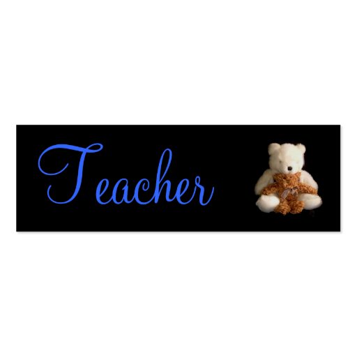 Teddy Bears Teacher I Profile Card - Customizable Business Card (back side)