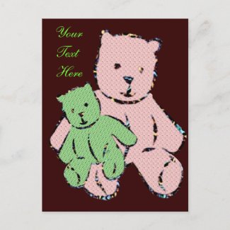 Teddy Bears to Personalize - Post Card postcard
