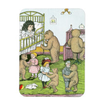 Teddy Bears Waltz with Dolls Flexible Magnets