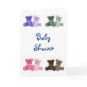 Teddy Bearz Baby Shower Invite cards