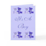 Teddy Bearz It's a Boy Baby Shower Invite v2 cards