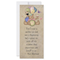 Teddy Celebrates New Year Rack Card Design