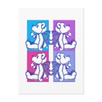 Teddy Foursome postcards