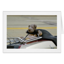 Teddy on a Harley Card