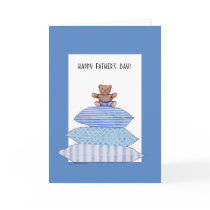 Teddy on Cushions Father's Day Card by floatinglemons Teddy on Cushions Father's Day Card