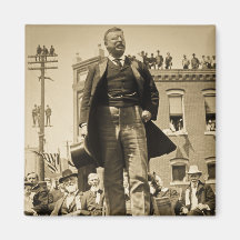 Teddy Roosevelt 1905 Stereoview Card Vintage Magnets