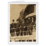 Teddy Roosevelt on the Steamer Tashmoo Vintage Card