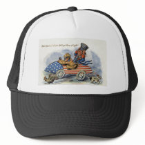 Teddy Roosevelt & Uncle Sam in Patriotic Auto Hat
