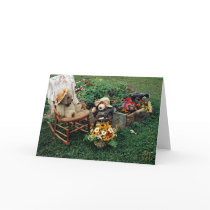 Teddy with Flowers cards by beesplace Teddy with Flowers cards