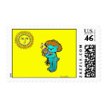 Teddy with Flowers postage