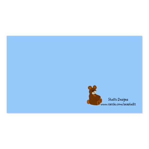 Teddybear Business Card (back side)