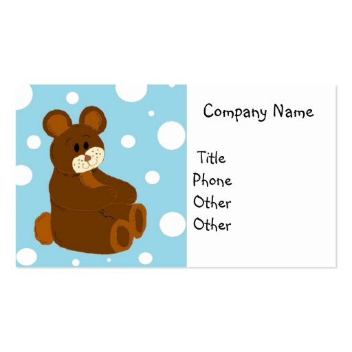 Teddybear Business Card (front side)