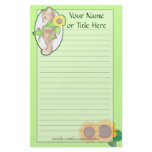 Teddybear Sunflower Stationery