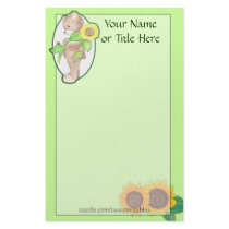 Teddybear Sunflower Stationery