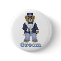 Teddybear Wedding - Groom button by SpiceTree_Weddings Teddybear Wedding - Groom button