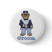 Teddybear Wedding - Groom button