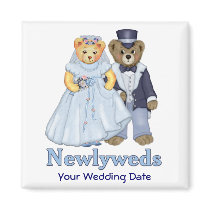 Teddybear Wedding - Newlyweds Magnet by SpiceTree_Weddings Teddybear Wedding - Newlyweds Magnet